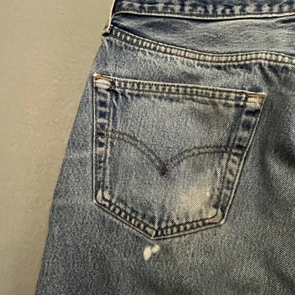 Vtg 90's Levi's 501 XX USA Made Distressed Fade Jeans Tagged 34x31 Fits 29x28